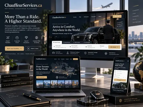 ChauffeurServices.ca responsive website design presentation