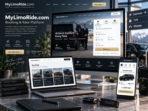 MyLimoRide.com responsive website design presentation